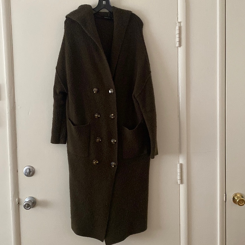 Zara long jacket with hood